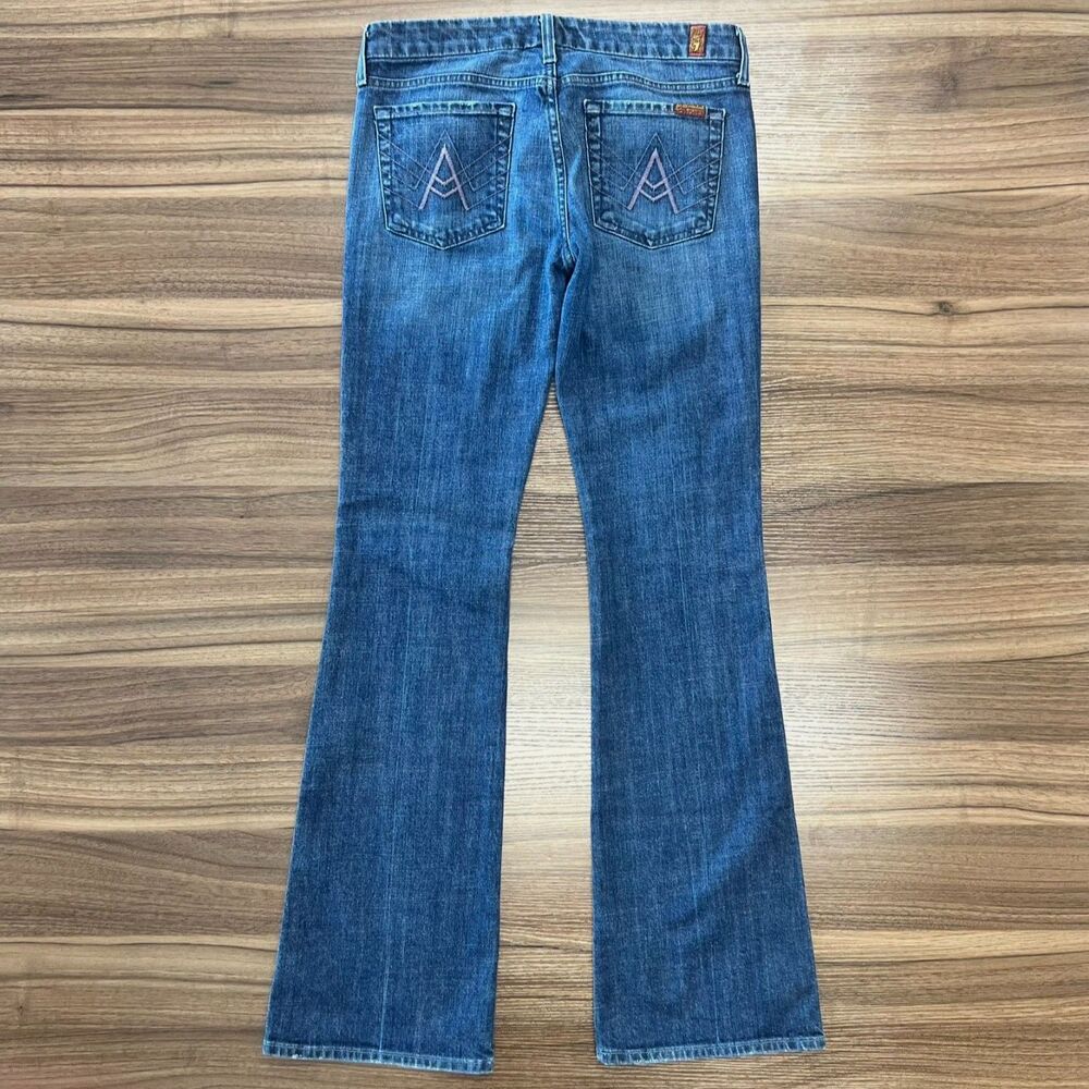 7FAM VTG Y2K 7 for All Mankind DOJO A-Pocket Low Rise Bootcut Flare Jeans 28x33